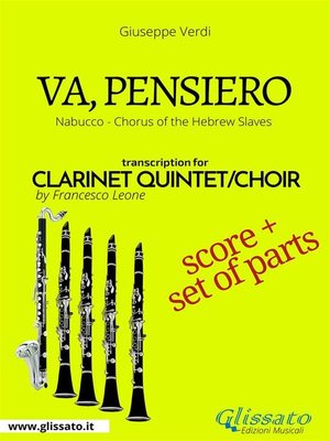 cover image of Va, pensiero--Clarinet Quintet score & parts
